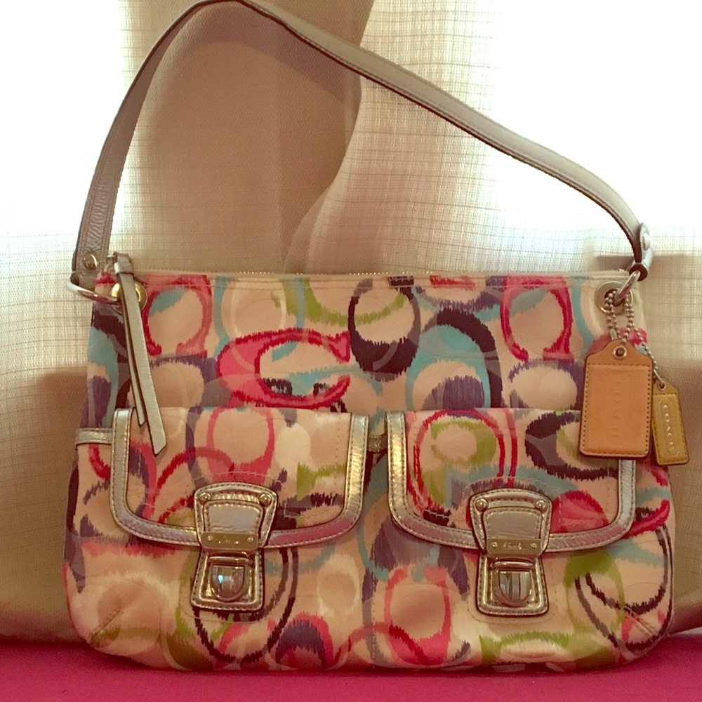 Multicolor Coach shoulder bag, like new